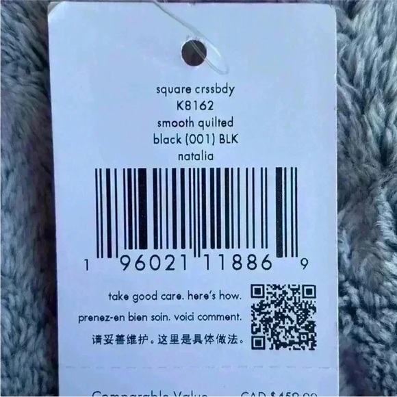 Kate Spade Natalia Quilted Leather Square Crossbody in Black NWT - Picture 7 of 9